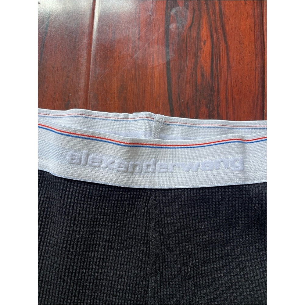 Alexander Wang Bodywear Black Waffle Thermal Jogger Unisex Size Small Preowned - Picture 3 of 12